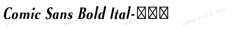Comic Sans Bold Ital字体转换 Comic Sans Bold Ital字体转换